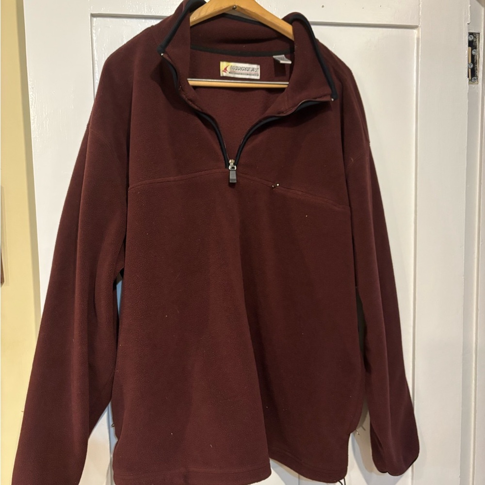Maroon Zip-Up Sweater